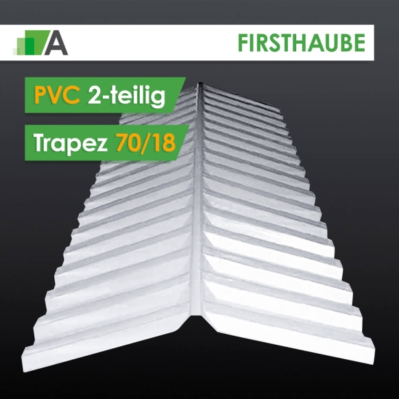 Firsthaube aus PVC 2-teilig Sinus 76/18 klar 