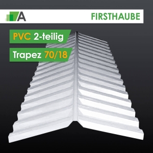 Firsthaube aus PVC 2-teilig Sinus 76/18 klar 